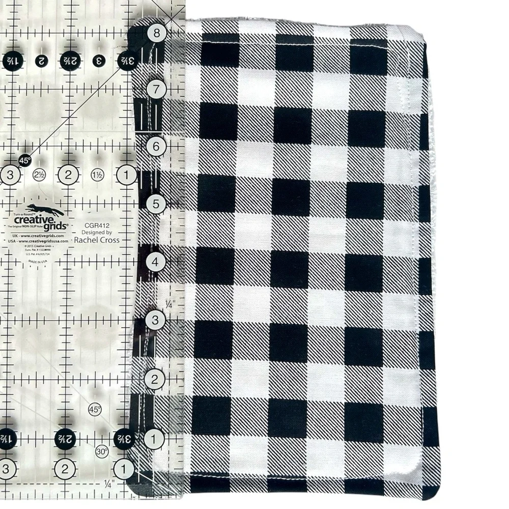 Hand Crafted Colorful Buffalo Plaid 6 Reusable Eco Friendly Unpaper Towel Cloths